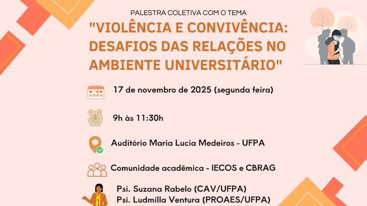 O Instituto de Estudos Costeiros e o Campus Bragança/UFPA realizará o I Fórum sobre Violência e Acolhimento