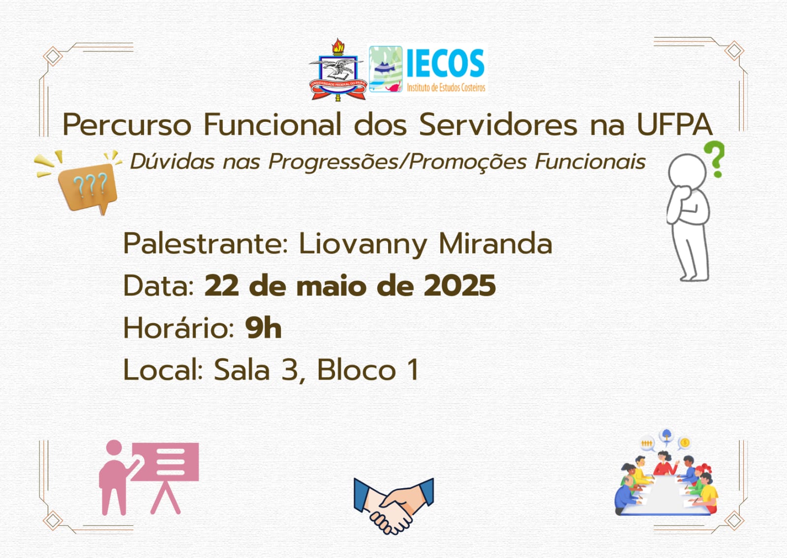 Reunião para esclarecimentos sobre Percurso Funcional de Servidores da UFPA